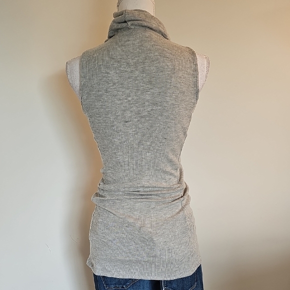 White House Black Market Light Gray Cowl Neck Sweater - Picture 4 of 6